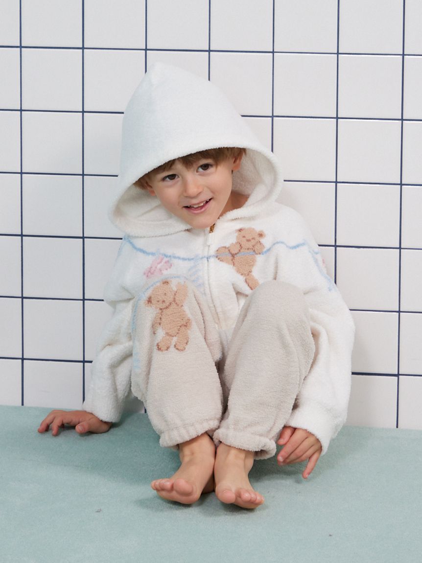 GELATO PIQUE KIDS & BABY「【KIDS】エアリーモコウォッシングアニマルジャガードロングパンツ」|ルームウェア|