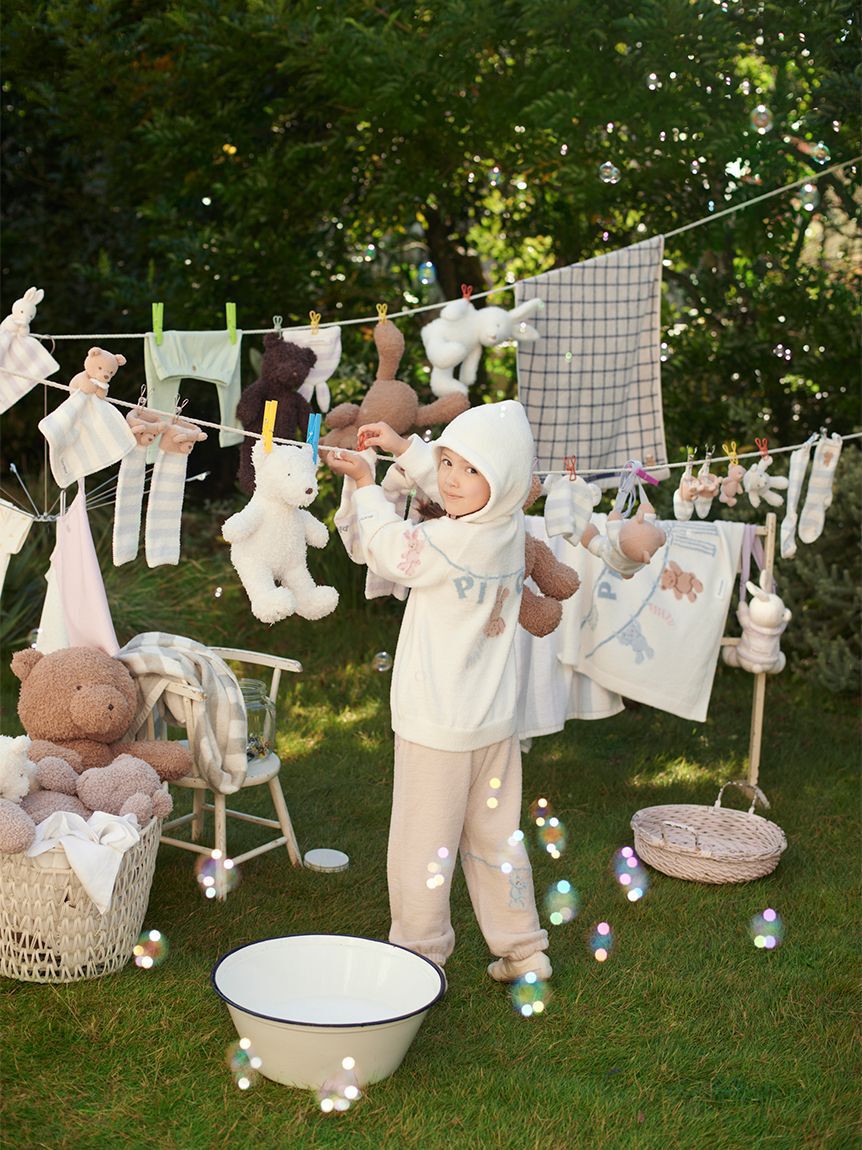 GELATO PIQUE KIDS & BABY「【KIDS】エアリーモコウォッシングアニマルジャガードロングパンツ」|ルームウェア|