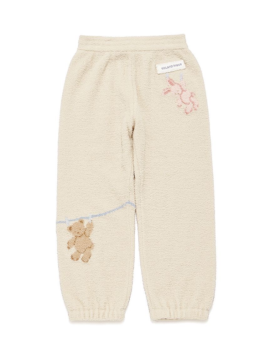 GELATO PIQUE KIDS & BABY「【KIDS】エアリーモコウォッシングアニマルジャガードロングパンツ」|ルームウェア|