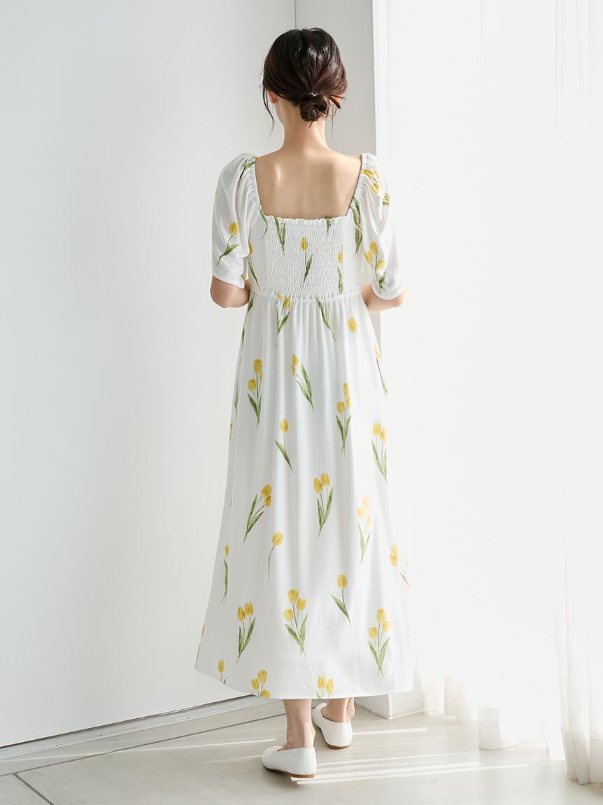 gelato pique「チューリップ柄カップインワンピース」|ルームウェア|