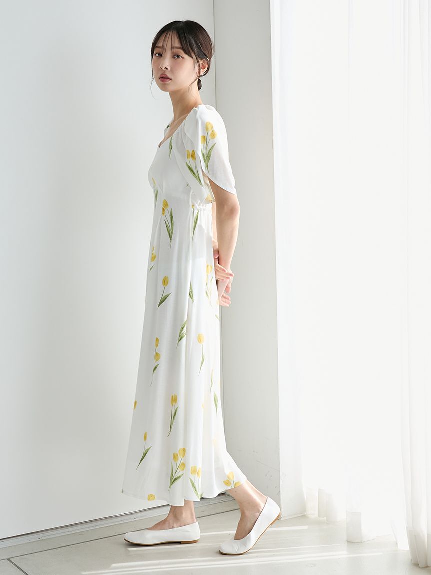 gelato pique「チューリップ柄カップインワンピース」|ルームウェア|