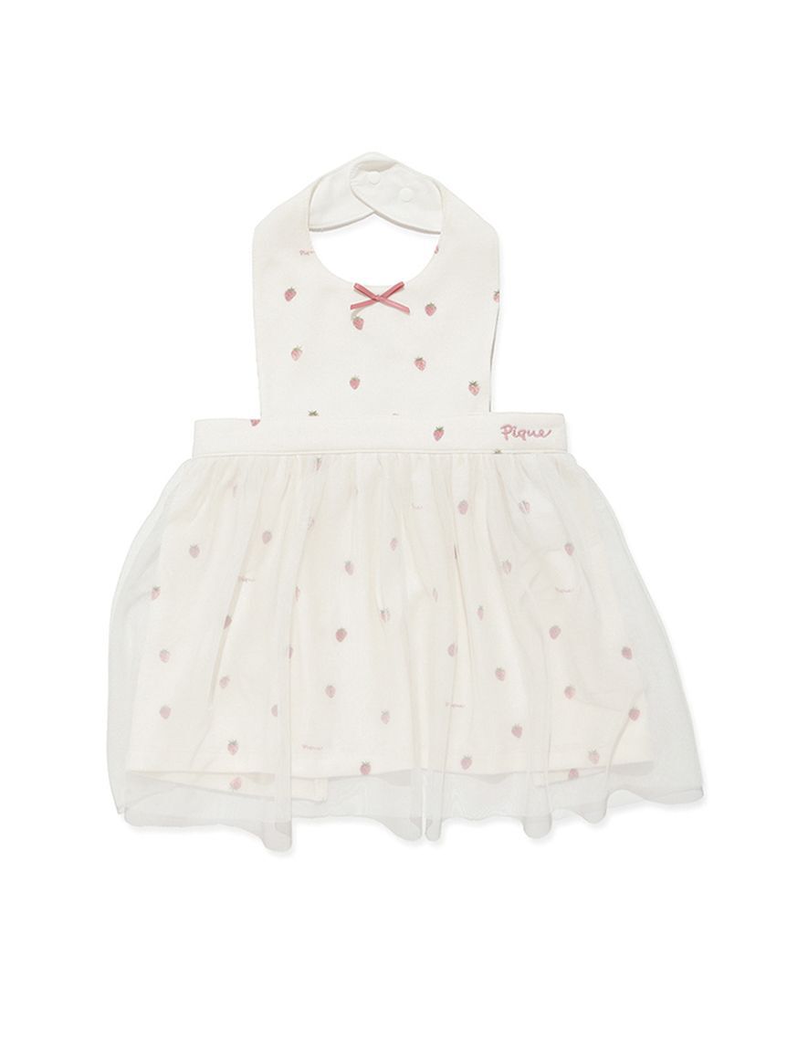 GELATO PIQUE KIDS & BABY「【BABY】ストロベリー柄チュールお食事エプロン」|スタイ|