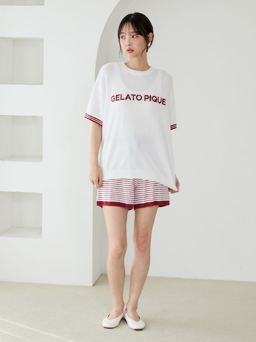 gelato pique「スムーズィーロゴジャガードプルオーバー&ショートパンツセット」|ルームウェア|