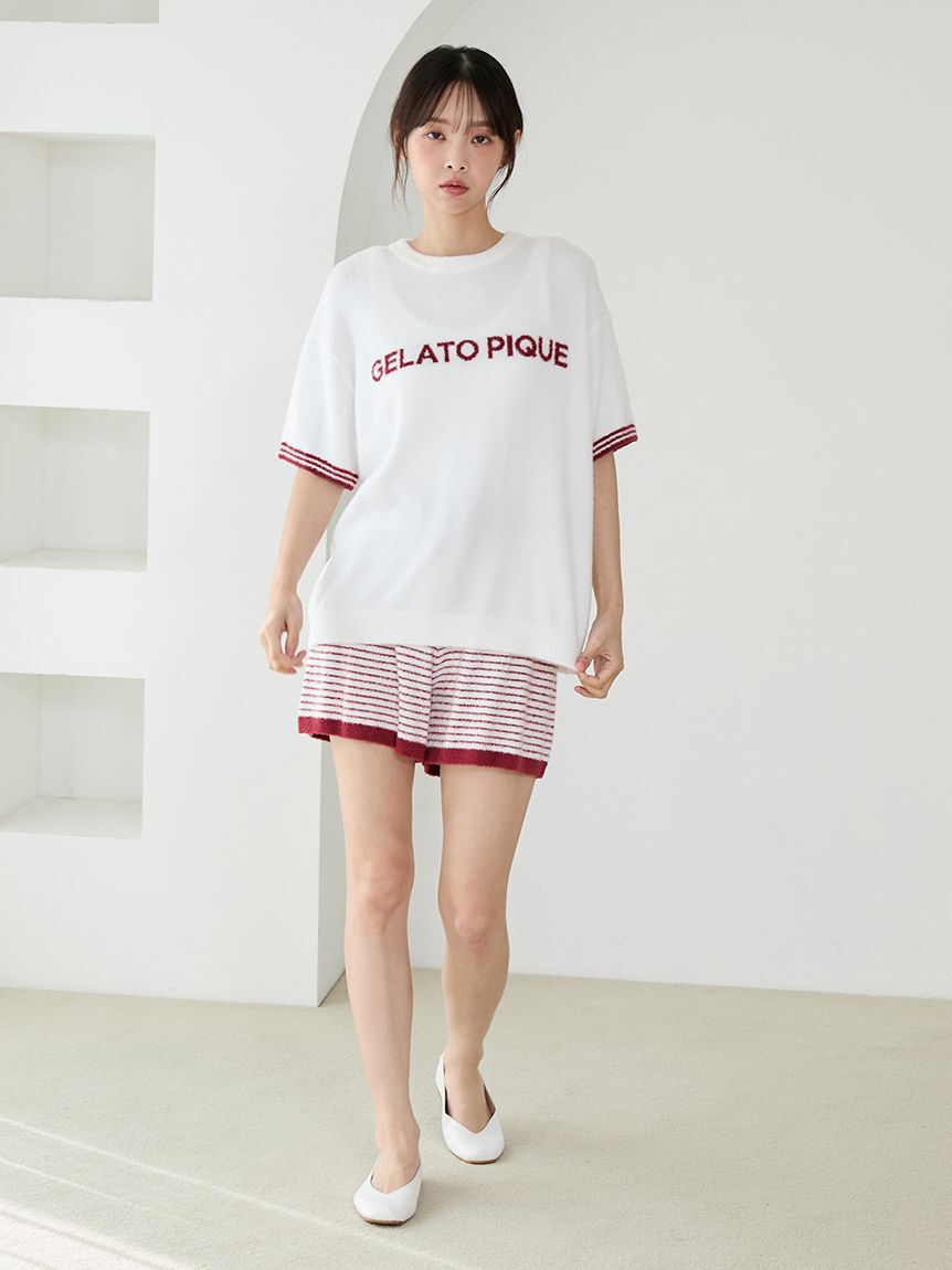 gelato pique「スムーズィーロゴジャガードプルオーバー&ショートパンツセット」|ルームウェア|