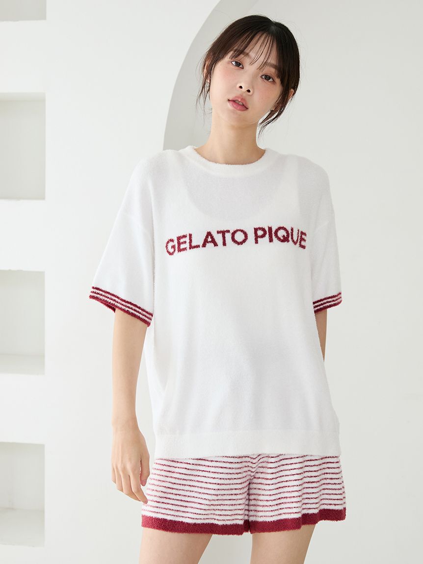 gelato pique「スムーズィーロゴジャガードプルオーバー&ショートパンツセット」|ルームウェア|