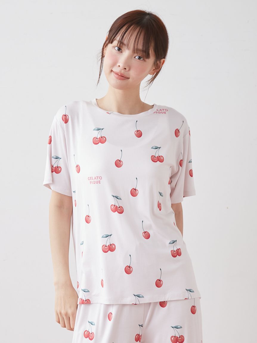 gelato pique「【接触冷感】フルーツ3柄Tシャツ」|ルームウェア|