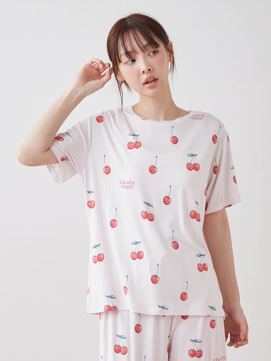 gelato pique「【接触冷感】フルーツ3柄Tシャツ」|ルームウェア|
