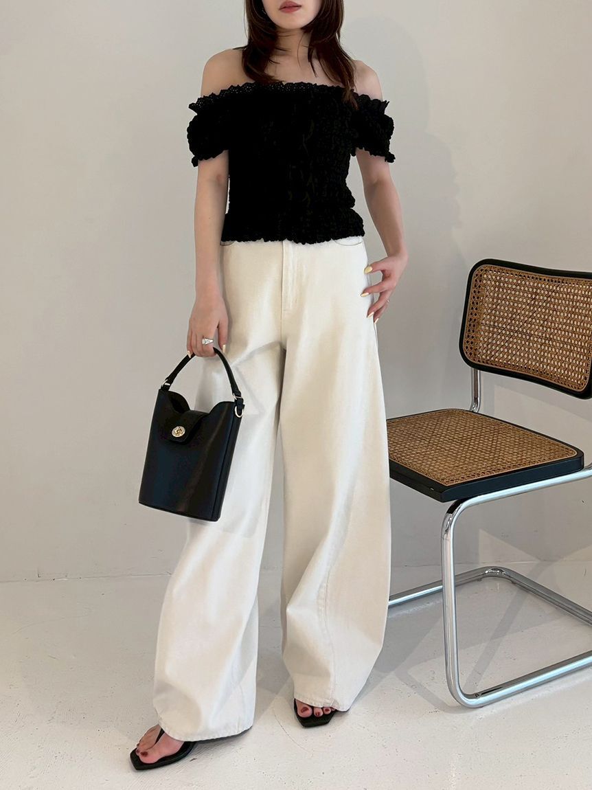 FRAY I.D「【00サイズあり】バレルフォルムデニムパンツ」|デニム|OWHT