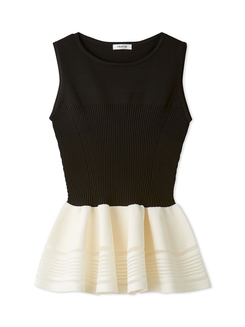 FRAY I.D「ホールガーメントペプラムニット／ウォッシャブル」|ニット・セーター|