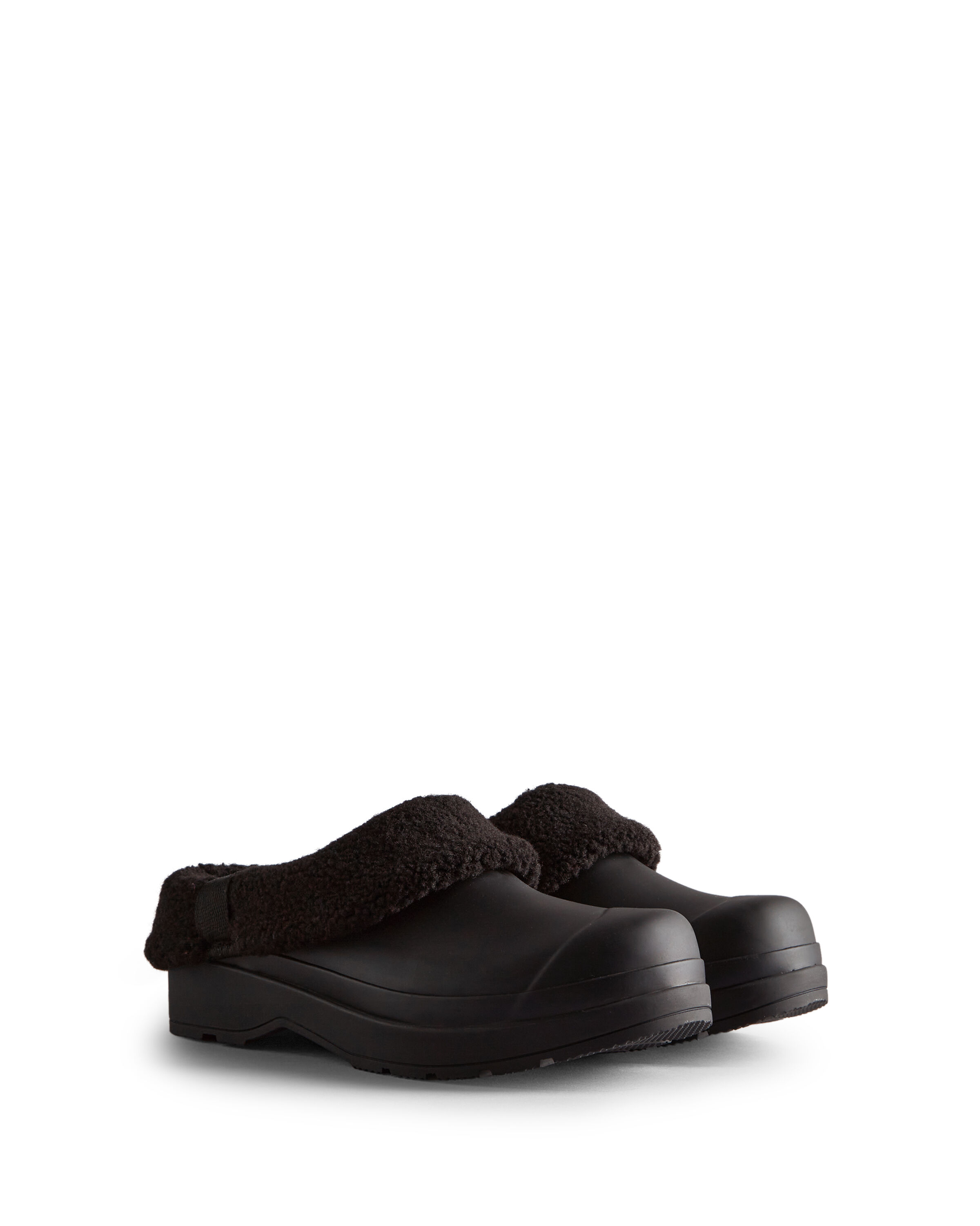 HUNTER「MENS PLAY SHERPA INSULATED CLOG」|スリッポン|BLK