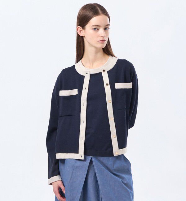 MACKINTOSH PHILOSOPHY「【ROYTON（ロイトン）】 ファインコットンニットカーディガン」|ニット・セーター|ネイビー