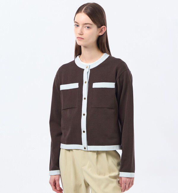 MACKINTOSH PHILOSOPHY「【ROYTON（ロイトン）】 ファインコットンニットカーディガン」|ニット・セーター|ブラウン