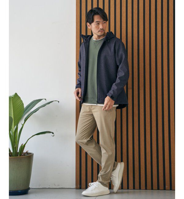 ikka「【雑誌MonoMax4月号掲載】撥水メランジ ジップマウンテンパーカー「小泉孝太郎さん着用モデル」」|ブルゾン・スタジャン|