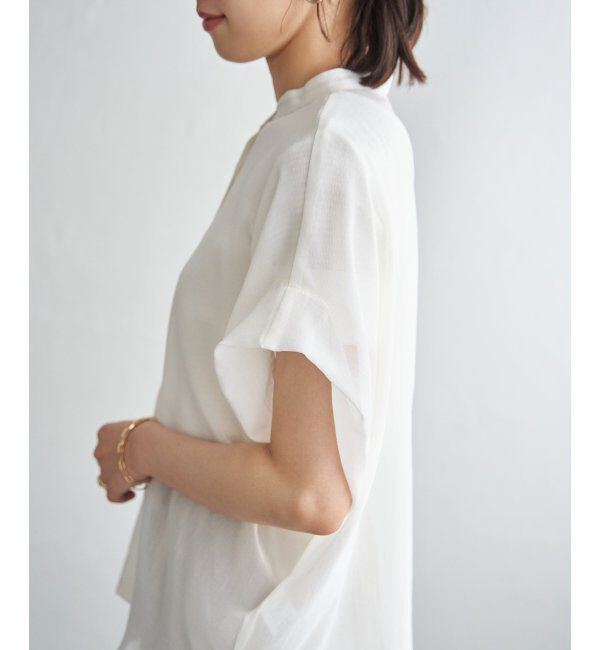 ikka「コットンライク シアードルマンブラウス」|シャツ・ブラウス|