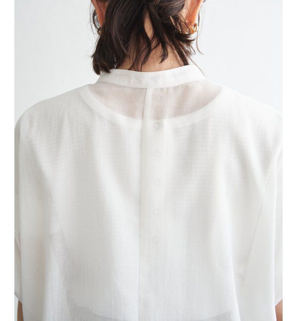 ikka「コットンライク シアードルマンブラウス」|シャツ・ブラウス|