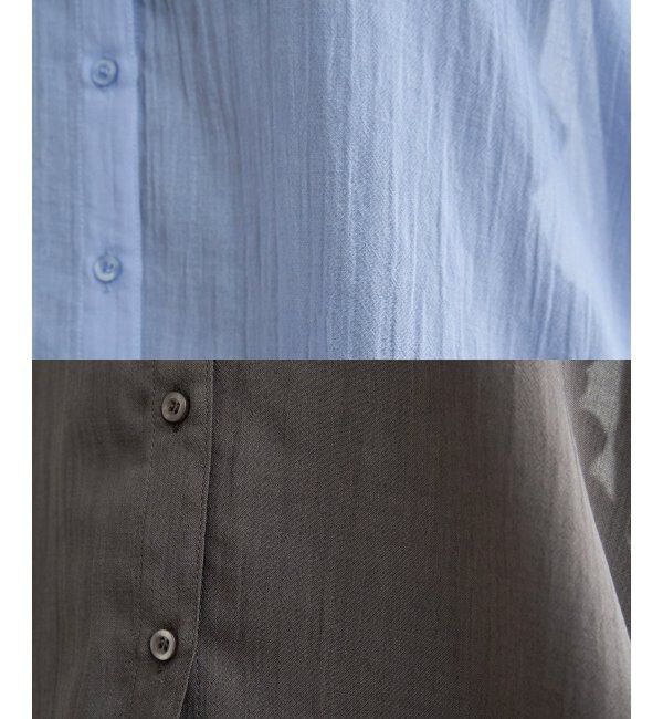 ikka「コットンライク シアードルマンブラウス」|シャツ・ブラウス|