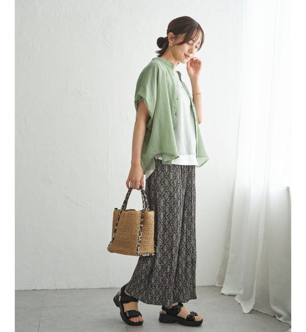 ikka「コットンライク シアードルマンブラウス」|シャツ・ブラウス|