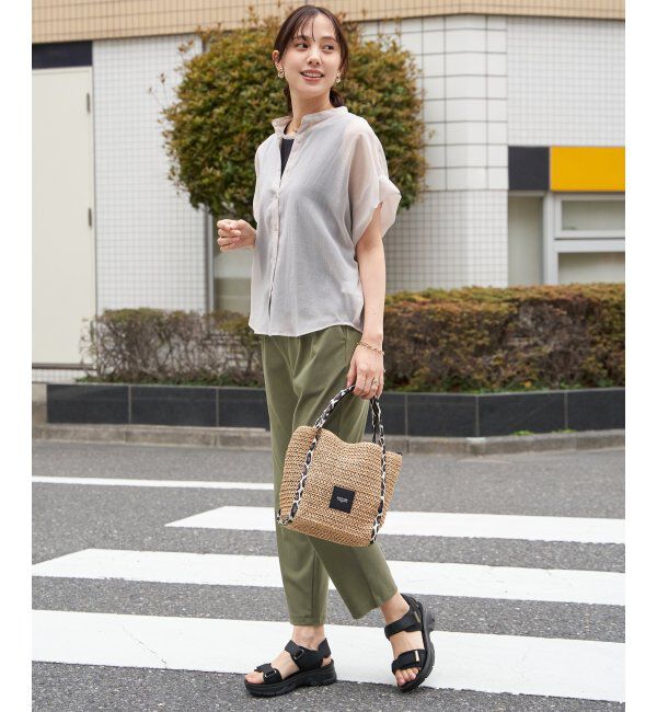 ikka「コットンライク シアードルマンブラウス」|シャツ・ブラウス|