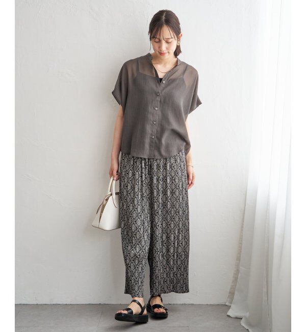 ikka「コットンライク シアードルマンブラウス」|シャツ・ブラウス|