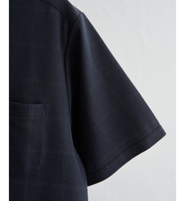 IKKA LOUNGE「冷感ウィンドウペンチェックプリントポロシャツ」|Tシャツ・カットソー|