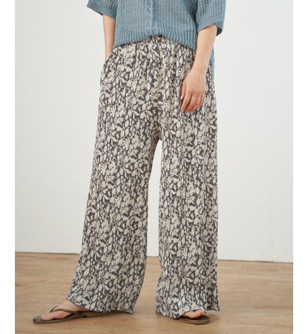 Lbc with Life「ボタニカルプリントプリーツパンツ」|その他|