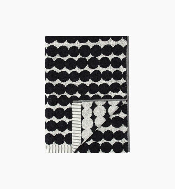 Marimekko「Rasymatto バスタオル 70&times;150cm」|タオル|ホワイト&times;ブラック