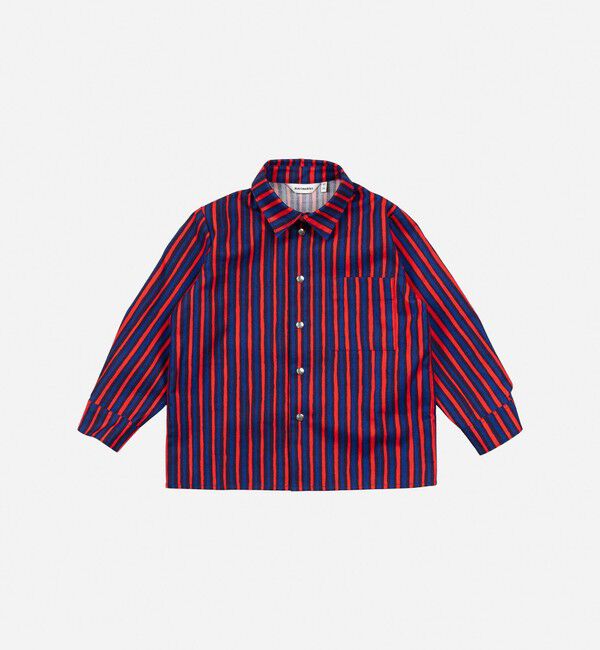 Marimekko「【kids】Vinkke Piccolo シャツ」|その他|ブルー&times;レッド
