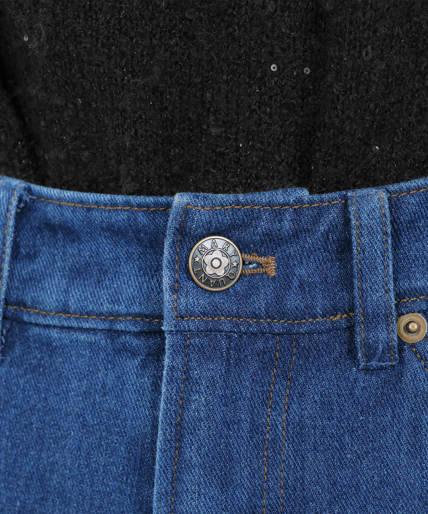 MARY QUANT「ペイントデイジーデニム パンツ」|デニム|