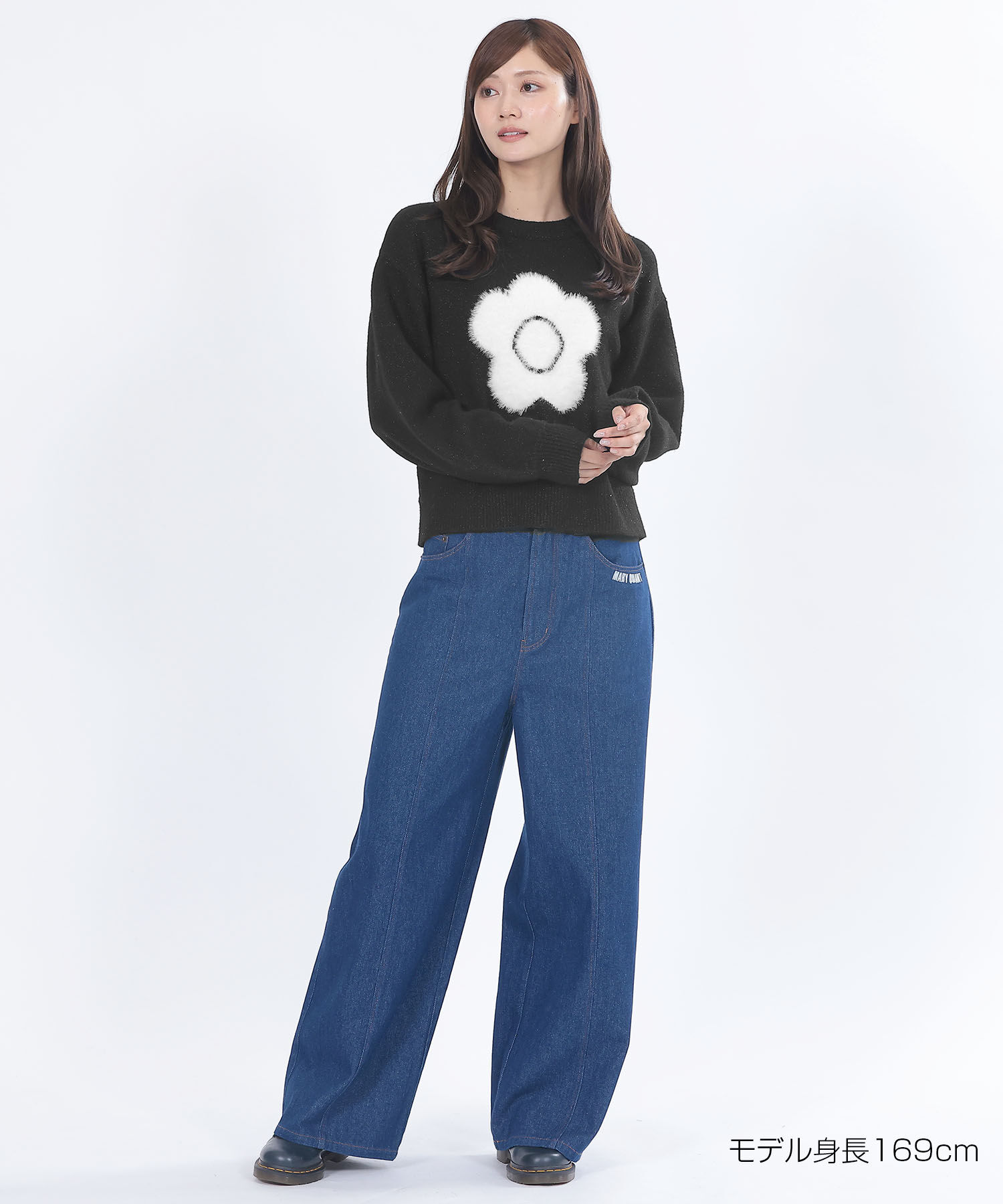 MARY QUANT「ペイントデイジーデニム パンツ」|デニム|