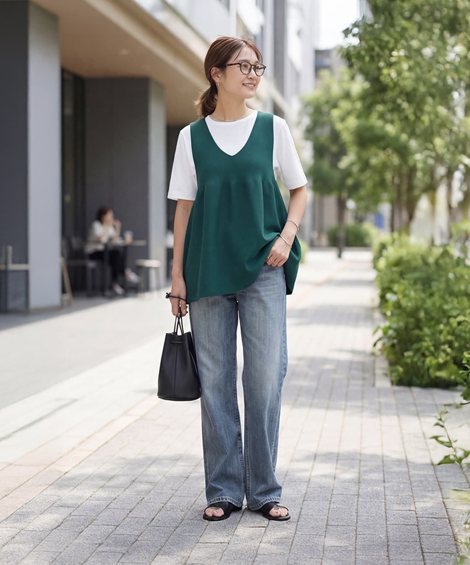 STYLE DELI「【selection】スポンディッシュフレアベスト」|ベスト・ジレ|