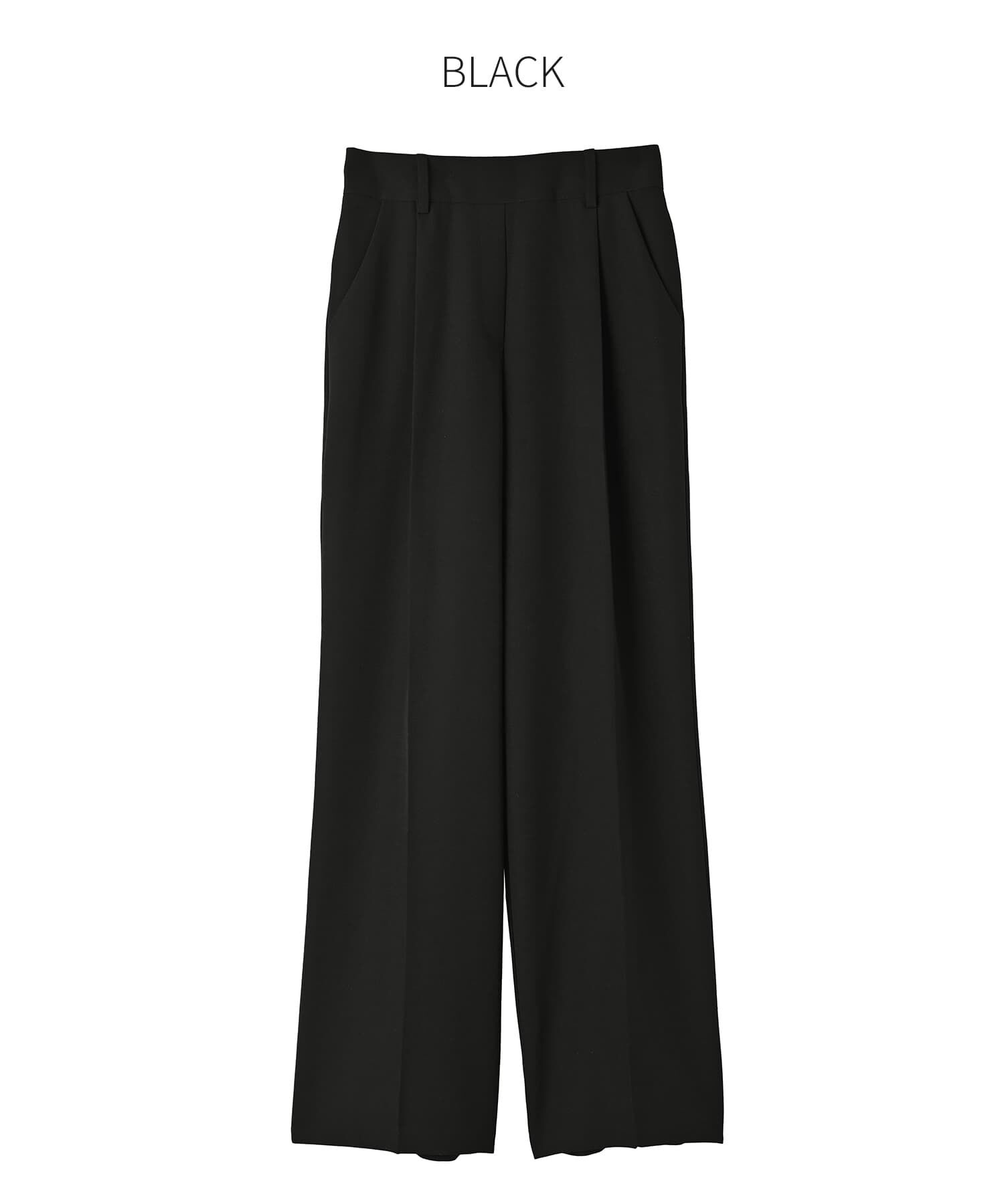 STYLE DELI「サラッと涼感ストレートタックパンツ68cm」|スラックス|