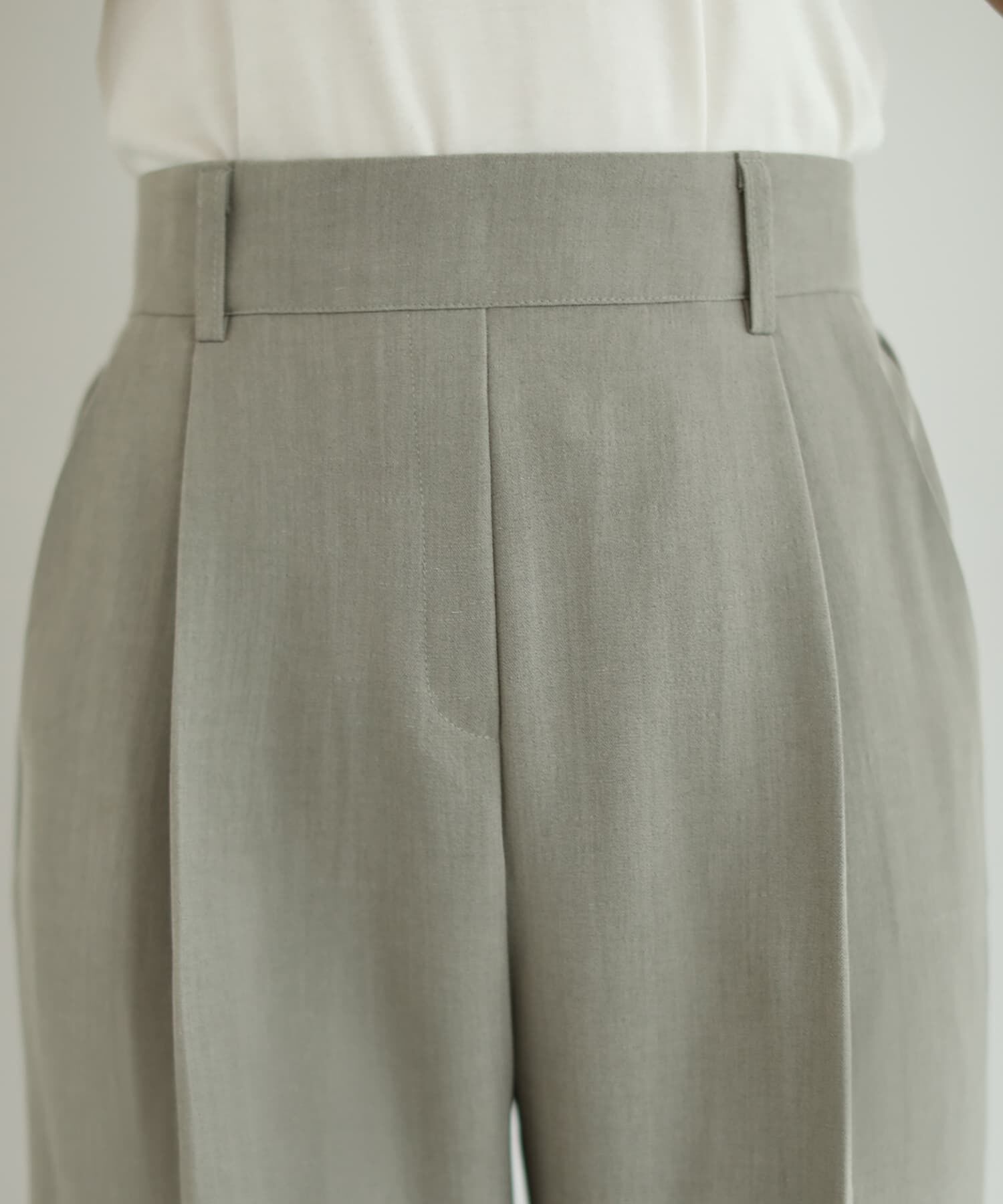 STYLE DELI「サラッと涼感ストレートタックパンツ68cm」|スラックス|