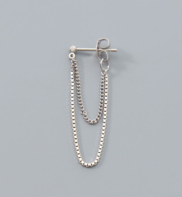 JUPITER「【SV】チェーンフープピアス」|ピアス|