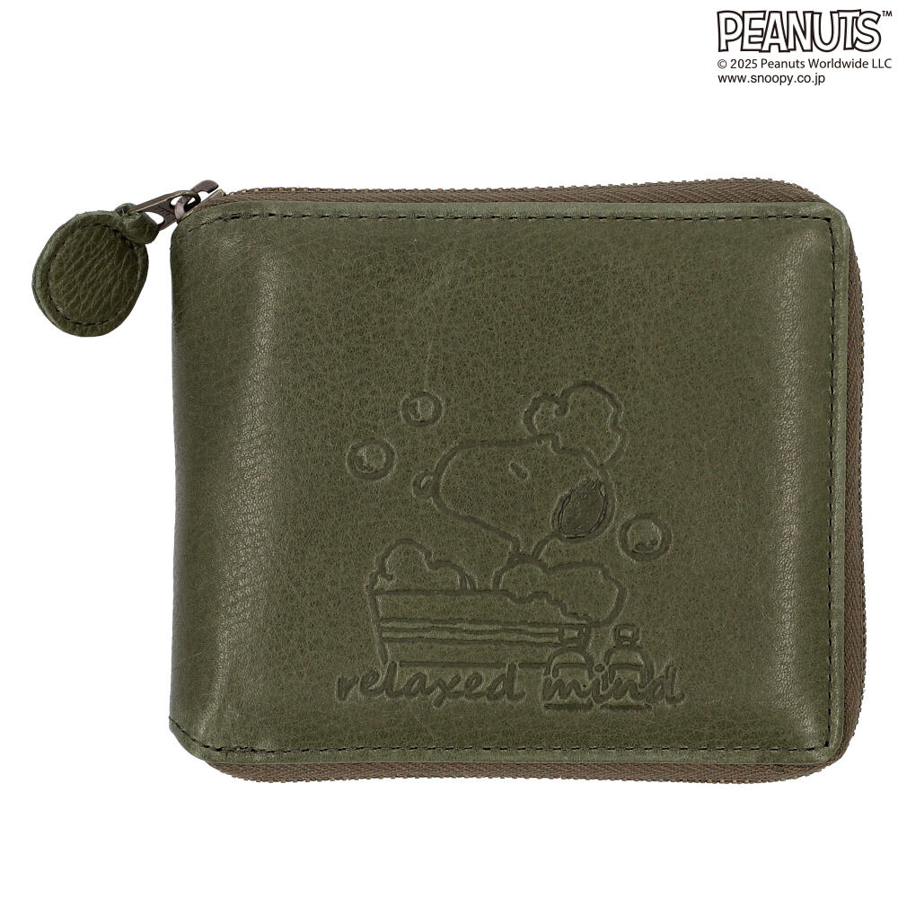 BACKYARD FAMILY「スヌーピー 財布 PEANUTS 7347 通販 二つ折り財布 二つ折り 2つ折り財布 さいふ」|財布|グリーン1