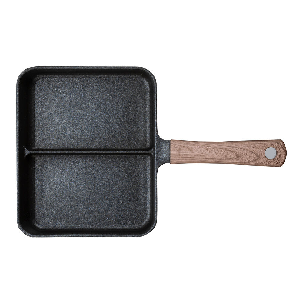 BACKYARD FAMILY「IH対応 仕切り フライパン 通販 仕切りフライパン お弁当 卵焼き 角フライパン 四角い コパン」|食器・キッチングッズ|ブラック1