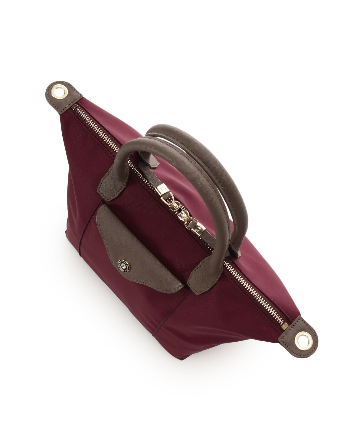 Samantha Thavasa「ナイロン&times;スプリットレザー カジュアルハンドバッグ」|ハンドバッグ|