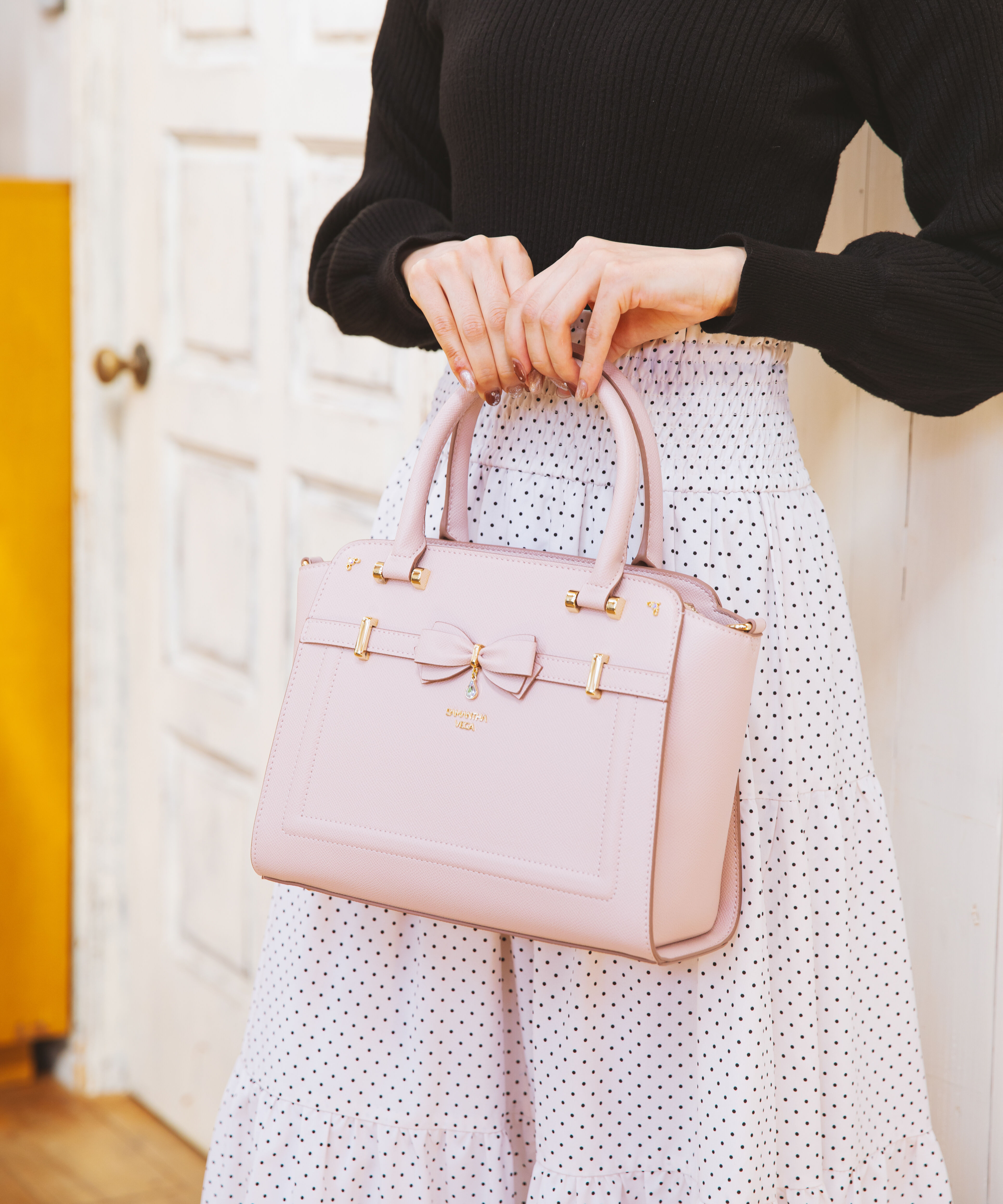 Samantha Vega「アクセントリボントートバッグ」|ハンドバッグ|