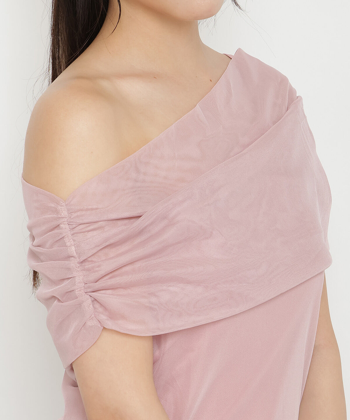 REDYAZEL「アシメドレープチュールトップス」|Tシャツ・カットソー|