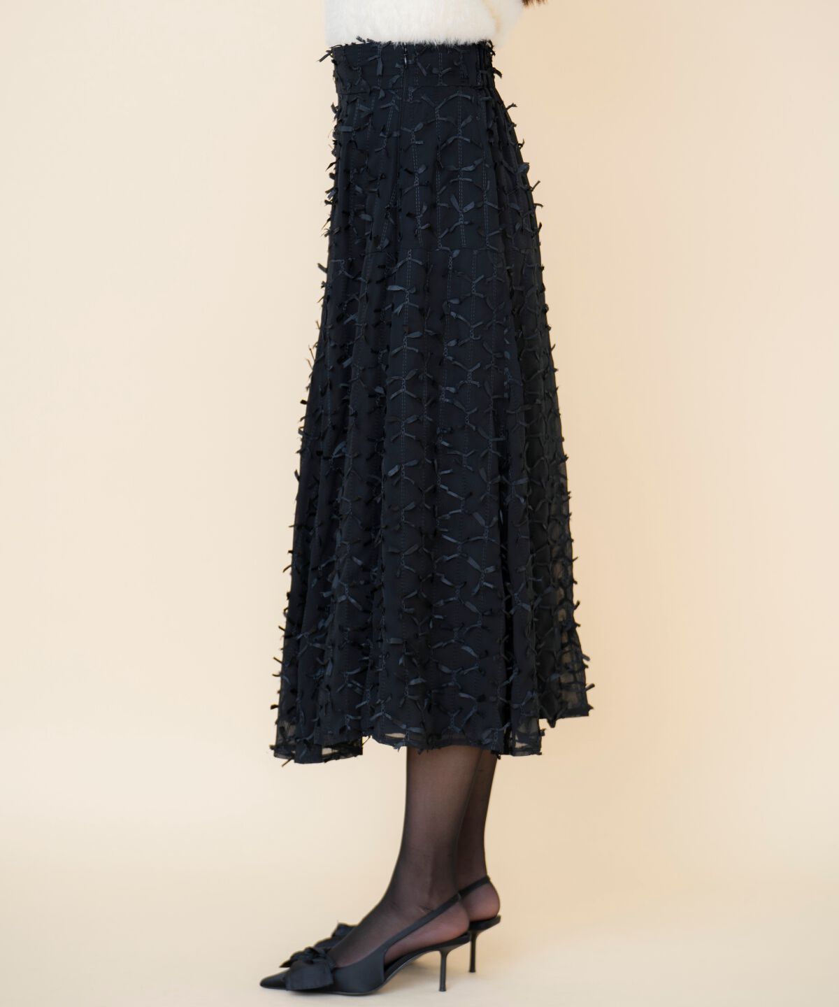 REDYAZEL「リボンモチーフフレアスカート」|フレア|