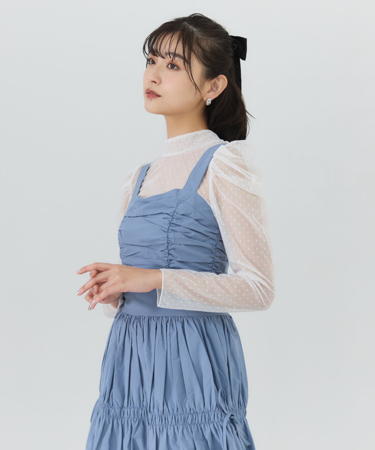 REDYAZEL「シャーリングティアードキャミワンピース」|ワンピース|