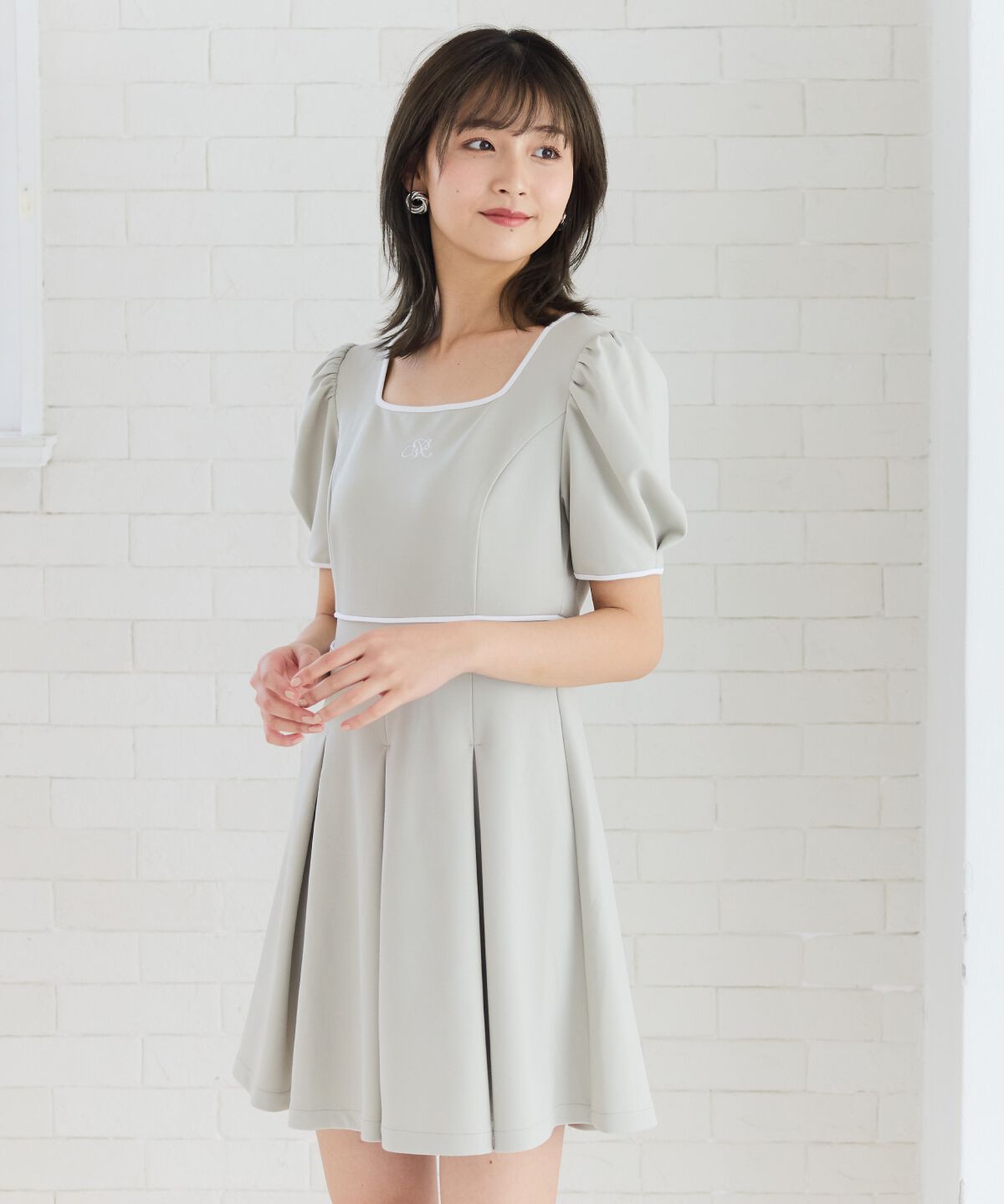 REDYAZEL「ボックスタックフレアカットワンピース」|ワンピース|