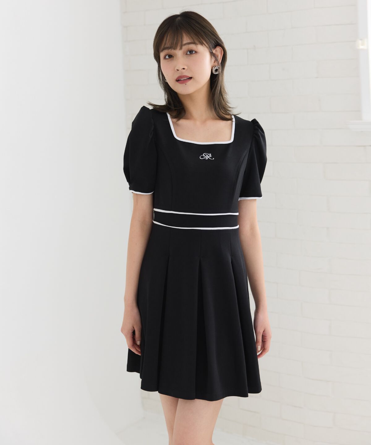REDYAZEL「ボックスタックフレアカットワンピース」|ワンピース|