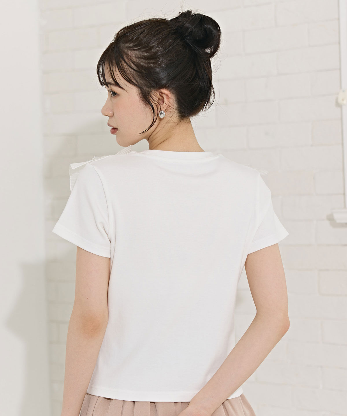 REDYAZEL「ラッフルプリーツTシャツ」|Tシャツ・カットソー|