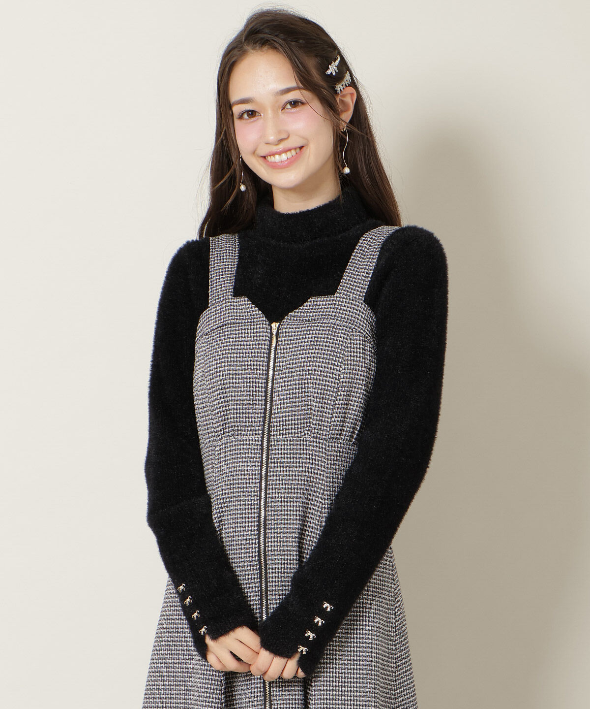 WILLSELECTION「ZIPデザインフレアジャンスカ」|ワンピース|