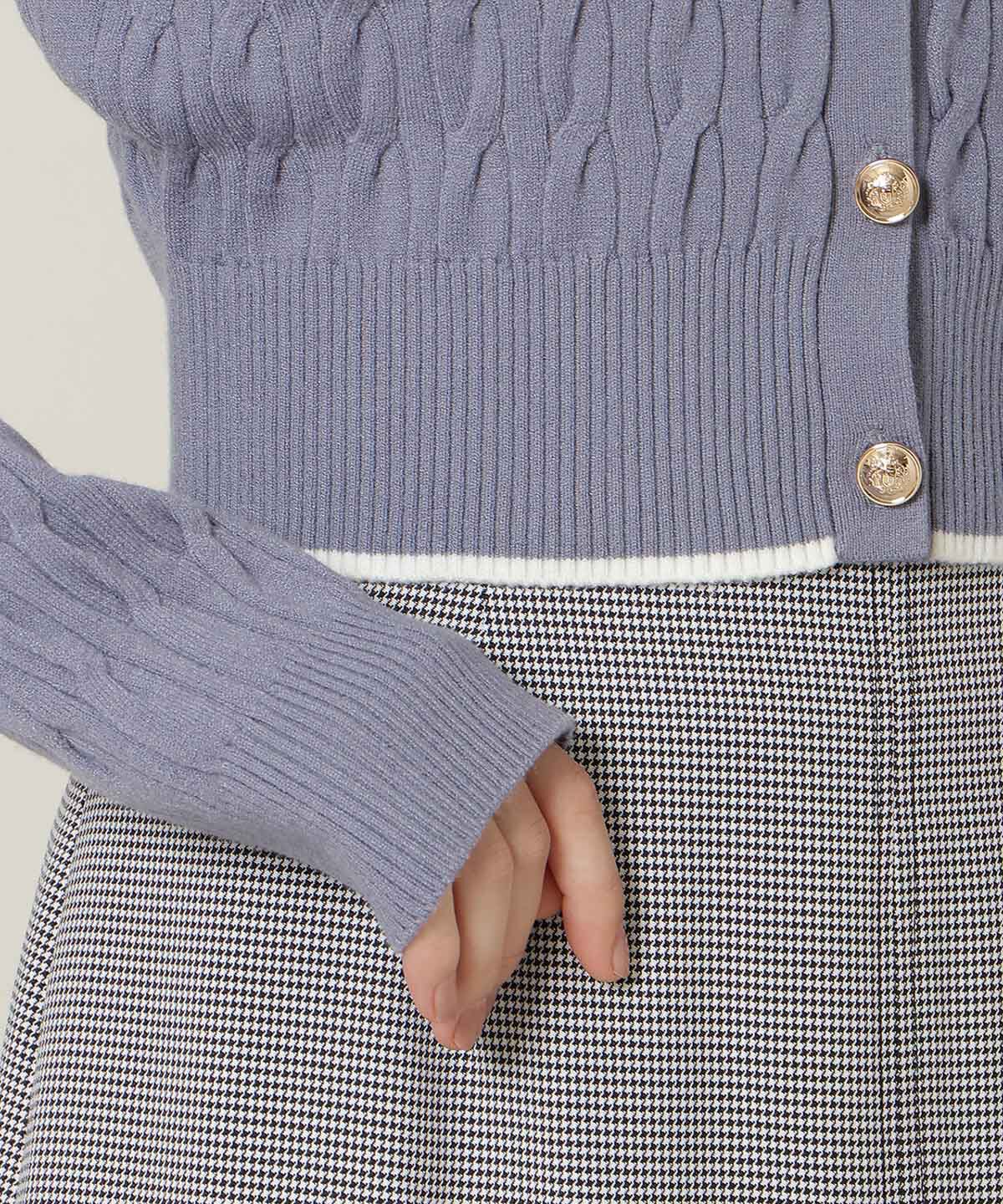 WILLSELECTION「フリルレイヤードケーブルニット」|ニット・セーター|