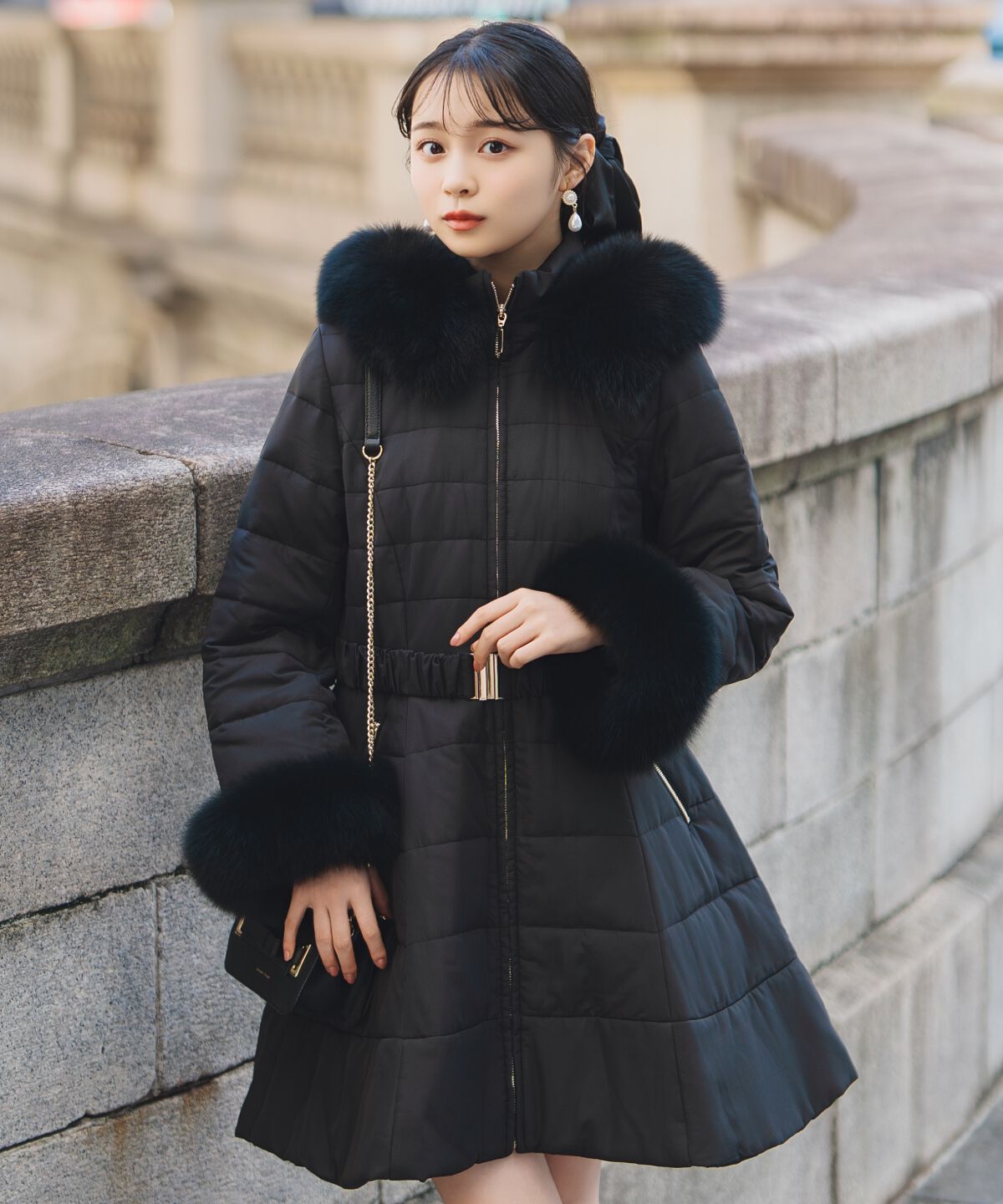 WILLSELECTION「フォックスファーキルティングフレアコート」|その他|