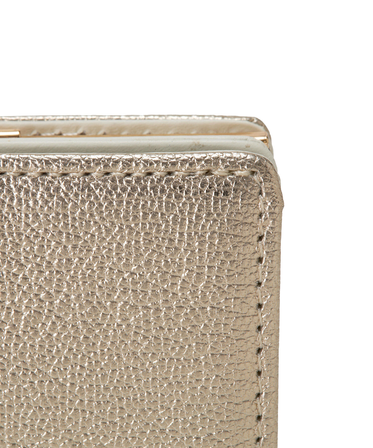 TOPKAPI 「【TOPKAPI】シュリンクレザー パール がま口 二つ折り 財布」|財布|