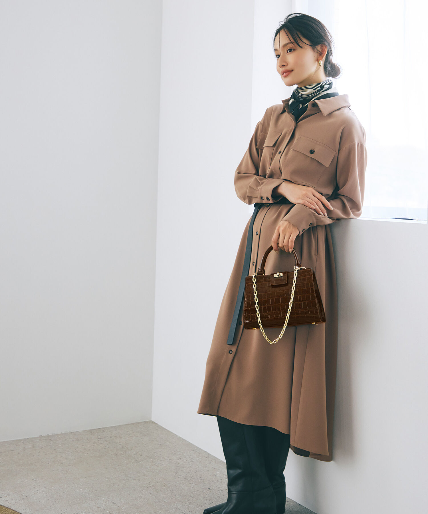 TOPKAPI TREASURE「【TREASURE TOPKAPI】クロコ エナメル 2way ハンドバッグ」|トートバッグ|