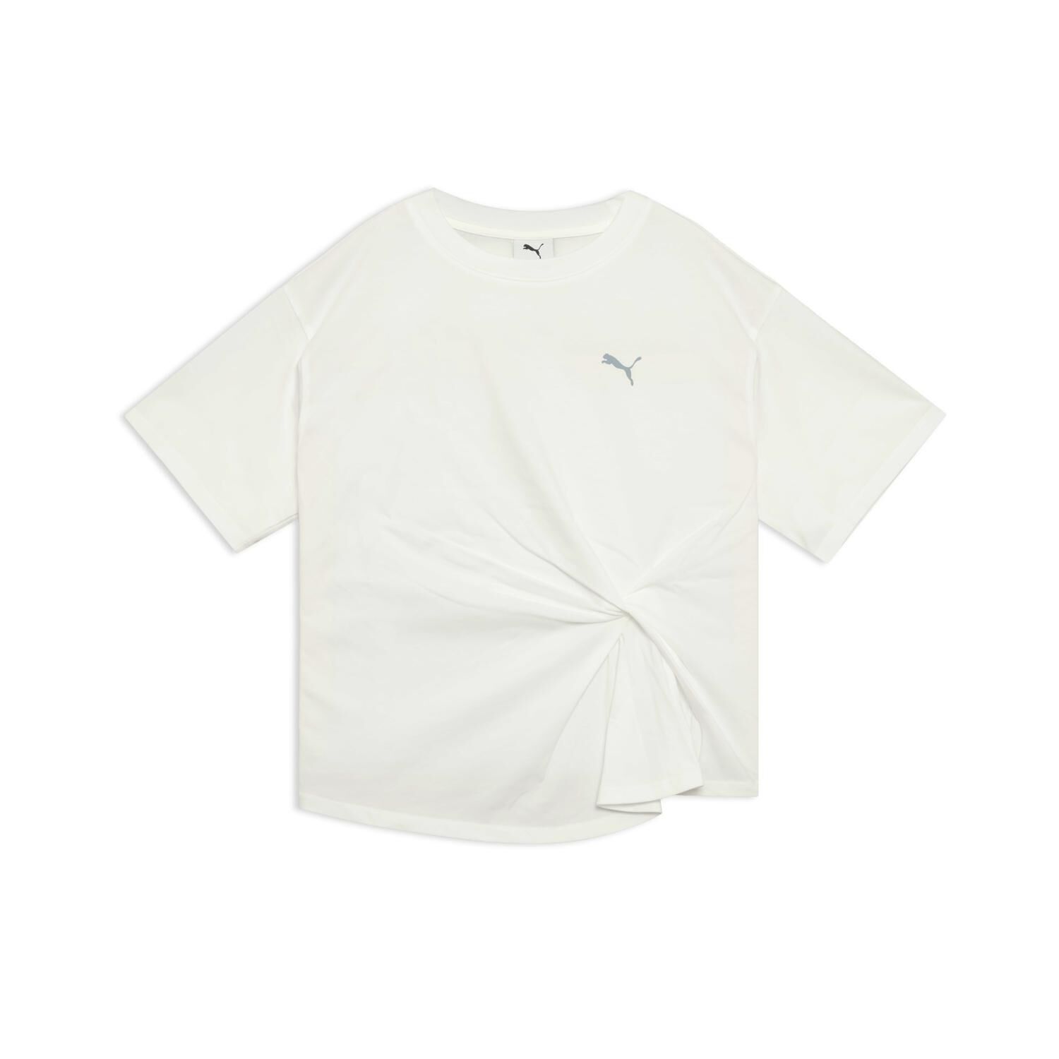 PUMA「【PUMA ｳｪｱ】W ESS ELEVATED COOL FRONT KNOT」|Tシャツ・カットソー|ホワイト