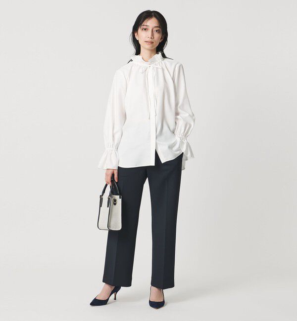 UNITED ARROWS「フリルカラー フレアスリーブ ブラウス」|シャツ・ブラウス|